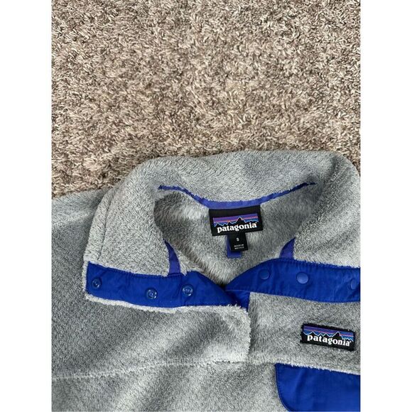 Patagonia Re-Tool Snap-T Pullover Fleece Soft Jacket  Gray/Blue Women’s Small - Picture 6 of 10